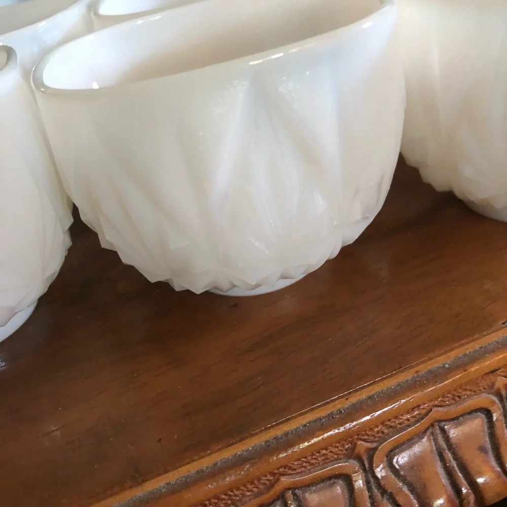 Vintage Milk Glass Punch Cups
